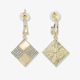 Sohi Gold Plated Designer Stone Casual Drop Earring For Women image 4