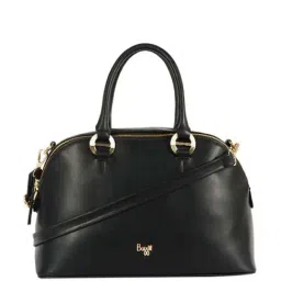 Baggit Black Solid Medium Handbag-image-14