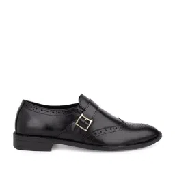 La Botte Men's Black Monk Shoes-image-93