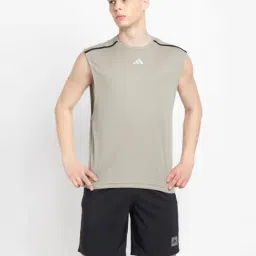 Adidas Grey Regular Fit Printed Tank Tee-image-80