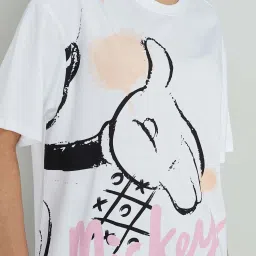 Ginger by Lifestyle White Cotton Printed T-Shirt image 4