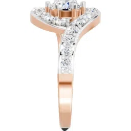 Sparkles Rose Gold Lab Grown 23 Diamond 14KT 1.29ct Round Ring For Women image 4