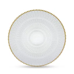 Pure Home and Living Transparent Glass Textured Dinner Plates image 4