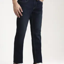JadeBlue Dark Blue Cotton Tailored Fit Jeans image 4