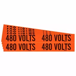 BRADY Conduit & Voltage Signs & Labels 4-1/8x1-1/8 inch, 61TJ44 (Pack of 5)-image-53