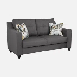 Febonic Sudo Grey Neem Wood Welly 2 Seater Sofa image 3