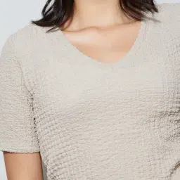 Code By Lifestyle Off White Regular Fit Top image 5