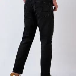 SPYKAR Men Relaxed Fit Mid Rise Whiskers and Chevrons Cotton Jeans image 4