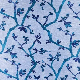 Romee Blue Polyester Floral Curtains and Sheers image 4