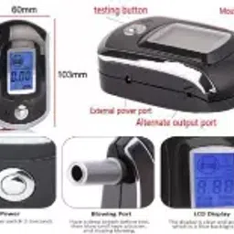 generic Real Instruments Alcohol Tester Digital Breath Analyser with 5 Mothpiece ALC AT6000 image 3