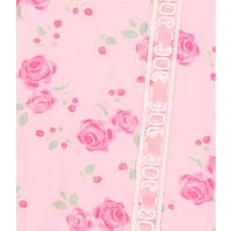 Cutecumber Girls Pink Floral Print Full Sleeves T-Shirt with Pyjamas image 4