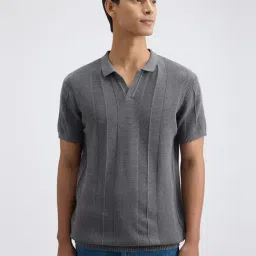 Pepe Jeans Grey Cotton Regular Fit Striped Polo T-Shirt-picture-36