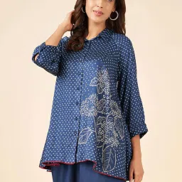 Akkriti by Pantaloons Navy Printed A Line Short Kurti image 4