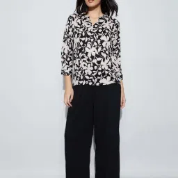 Fame Forever By Lifestyle Black Regular Fit Printed Top image 4