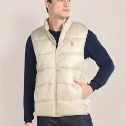 U.S. Polo Assn. Beige Regular Fit Quilted Jacket-picture-15