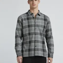 Pepe Jeans Grey Cotton Loose Fit Checks Shirt-picture-42