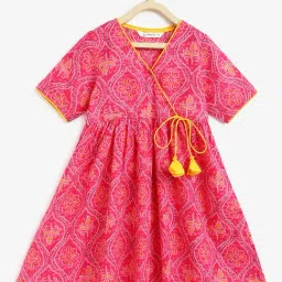 Campana Kids Magenta Printed Kurta-image-34
