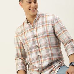Mast & Harbour Men Standard Opaque Checked Casual Pure Cotton Shirt-picture-38