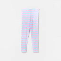 Fame Forever by Lifestyle Kids Multicolor Cotton Striped Leggings-picture-27