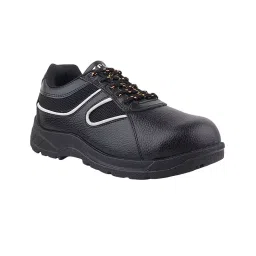 Fuel Metallic Toe Safety Shoes PVC Single Density Low Ankle BlackSynthetic Leather for Mens Size UK6, Shank-image-14