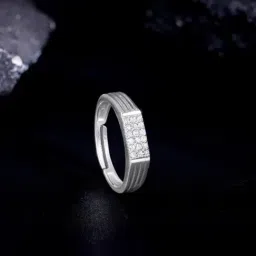 GIVA 925 Silver Zircon Rectangle Ring for Him-image-49
