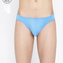 La Intimo Blue & White Comfort Fit Briefs - Pack Of 2-picture-41