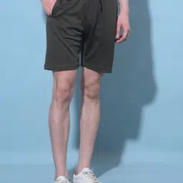 Crimsoune Club Olive Cotton Regular Fit Shorts-picture-15