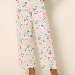 VERO MODA GIRL White Printed Cargo Pants-picture-8