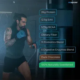 Nutrabay BioAbsorb Whey Protein Powder, Dark Chocolate Flavour Patented ProDiFi Blend - 500g image 4