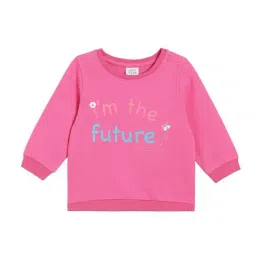 Miniklub Girls Maroon Knit Digital Print Regular Fit Sweatshirt-image-23
