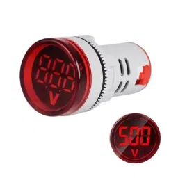 G-SENS Volt Meter 22.5 mm Plastic Round 50-500 V AC Red, AD101-22VM-picture-36