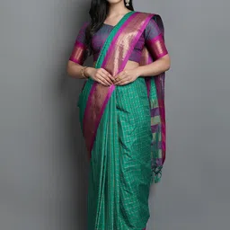 DIVASTRI Woven Design Zari Dharmavaram Saree-picture-29