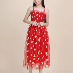 Pinly Floral Crepe Fit & Flare Midi Dress-picture-36