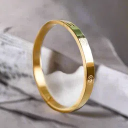 The Roadster Lifestyle Co Men Gold-Plated Temple Kada Bracelet-picture-10