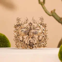 COSA NOSTRAA Men Twin Deer Statement Brooch image 1