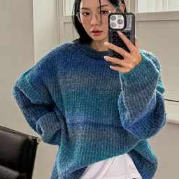 HERE&NOW Women Woollen Ribbed Pullover Sweaters-picture-28