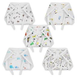 mom's home Moms Home 100%Organic Cotton Baby Unisex Muslin Nappies Pack of 5 - Multicolour-picture-33