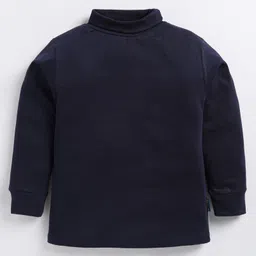 Nottie Planet Cotton Knit Full Sleeve Solid Tee - Navy Blue-picture-25