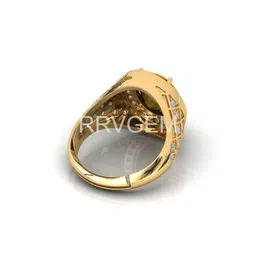 RRVGEM Yellow Sapphire 7.00 Ratti Pukhraj Gold Plated Ring image 3