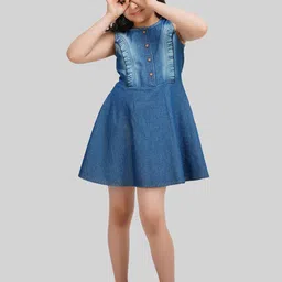 BEING NAUGHTY Denim Fit & Flare Dress-image-51
