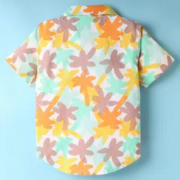 Dapper Dudes Half Sleeves Palm Tree Printed Shirt With Tee Set - Multi Colour image 3