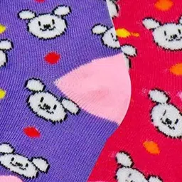 Akeeta Kids Pack Of 12 Patterned Cotton Calf Length Socks image 2