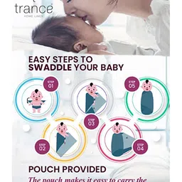 Trance Home Linen Super Soft Cotton Malmal Swaddle Wrap Pack of 4 - Multicolour image 4