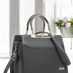 WOMEN MARKS Textured PU Structured Handheld Bag-picture-51
