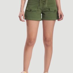 Bene Kleed Women Relaxed Fit High-Rise Shorts-picture-0