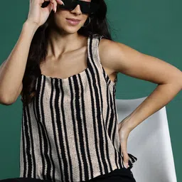 DressBerry Striped Chrochet Top-picture-10