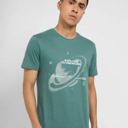 Sf Jeans By Pantaloons Green Cotton Slim Fit T-Shirt-picture-42