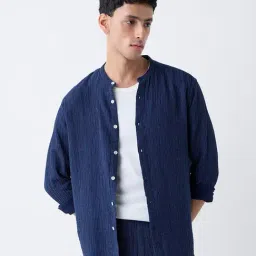 ETA by Westside Indigo Pinstriped Relaxed-Fit Cotton Shirt - Exclusive-picture-30