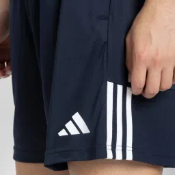 Adidas Navy Regular Fit Logo Printed Sports Shorts image 4