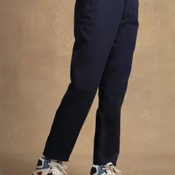 One Friday Kids Blue Regular Fit Trousers image 4